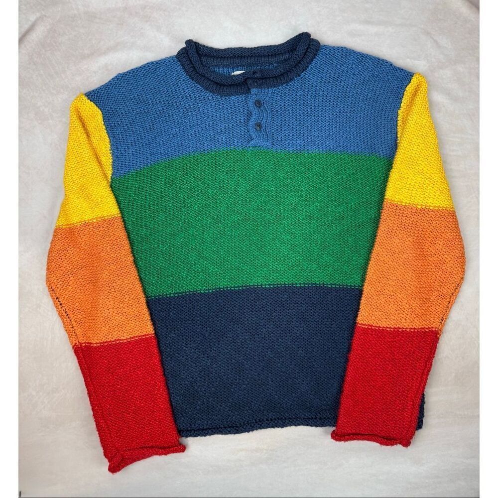 UNIF Color Block Sweater Rare Rainbow Size M